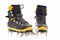 High mountain boots with crampons
