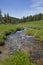 High mountain fishing rocky fishing stream