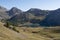 High mountain landscape in summer with a lake