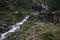 High mountain pass and stream on the way to  Lachen,Sikkim,India.