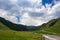 The high-mountain road to the tract of Jily-Su. Caucasus. Kabardino-Balkaria. Russia.