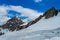 High mountain wall of Tian Shan Korona peak in Ala Archa