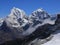 High mountains Cholatse and Tobuche seen from Renjo Pass