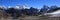 High mountains Pumori, Lobuche, Mount Everest, Nuptse, Lhotse, Makalu, Cholatse and Tobuche