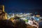 High night view from the castle of traditional village of Paleochora, Crete.