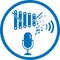 High noise level icon, High sound, loud sound noise blue vector icon.