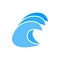 High ocean waves icon, simple style