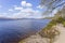 High on a path around the treelined shores of Loch Lomond