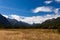 High peaks of Eglinton Valley in Fjordland NP, NZ