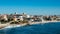 High perspective view of Estoril coastline near Lisbon in Portugal