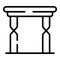 High picnic table icon outline vector. Folding chair