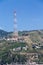 High Power Tower on Green Hill in Italy