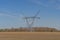 High Power Transmission LInes and Tower in a Remote Farmland