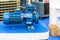 High pressure Centrifugal blue pump include motor on table