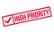 High Priority rubber stamp