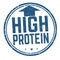 High protein sign or stamp