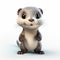 High-quality 3d Ferret Character Illustration In Unreal Engine Style