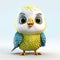 High-quality 3d Illustration Of A Cute Budgerigar In Fantasy Style
