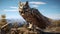 High Quality 3d Rendering Of Gigantic Prehistoric Penguin Owl Hero Beast
