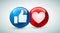 High quality 3d vector round blue cartoon bubble emoticons for social media chat comment reactions, icon template like emoji chara