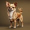 High-quality 8k Photorealistic Digital Drawing Of Brown Shorthair Chihuahua