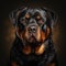 High-quality 8k Photorealistic Digital Drawing Of A Brown Shorthair Rottweiler