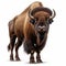 High Quality Bison Artwork On White Background