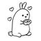 High quality cute bunny with coffee and sweets
