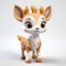 High-quality Cute Deer Render In Fantasy Style