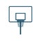 High quality dark blue basketball basket icon. Pictogram, sport, health