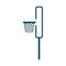 High quality dark blue basketball basket icon. Pictogram, sport, health