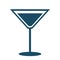 High quality dark blue flat alcohol drink icon