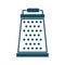 High quality dark blue flat grater icon