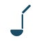 High quality dark blue flat ladle icon