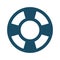 High quality dark blue flat lifebuoy icon