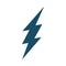 High quality dark blue flat lightning icon