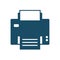 High quality dark blue flat printer icon