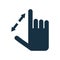 High quality dark blue flat swipe hand gesture icon