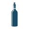 High quality dark blue flat wine bottle icon