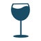 High quality dark blue flat wine glass icon