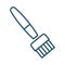 High quality dark blue outlined painter brush icon