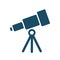 High quality dark blue telescope icon