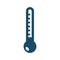 High quality dark blue thermometer icon