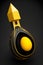high quality design cinematic black and yellow color egg Generative ai