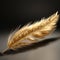 High-quality Fashion Feather 3d Model With Golden Feather Design