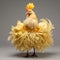 High-quality Fashion Feather Chicken In Elaborate White Dress