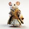 High-quality Fashion Feather Mouse In Knight Costume