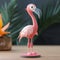 High-quality Flamingo Wood Sculpture With Ip And Ultra High Definition