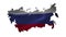 A high-quality footage of 3D Russia flag fabric surface background animation