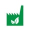 High quality green flat factory, industry icon